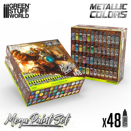 Paint: Green Stuff World (Set) - Mega Paint Set Metallics